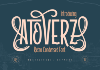 Atoverz Font - Featured Image