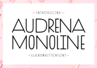 Audrena Monoline Font - Featured Image
