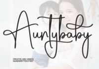 Auntybaby Font - Featured Image