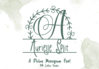 Aurielle Split Monogram Font - Featured Image
