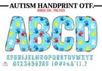 Autism Handprint Font - Featured Image