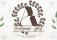 Avelynne Split Monogram Font - Featured Image