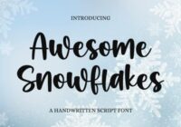 Awesome Snowflakes Font Font - Featured Image