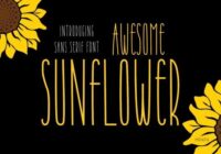 Awesome Sunflower Font - Featured Image