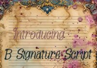 B Signature Script Font - Featured Image