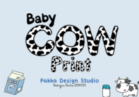 Baby Cow Print Font - Featured Image