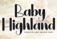 Baby Highland Font - Featured Image