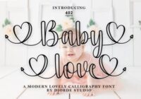 Baby Love Outline Font - Featured Image