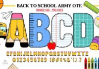 Back to School Army Font - Featured Image