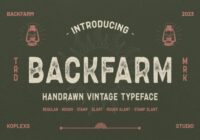Backfarm Font - Featured Image