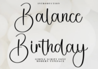 Balance Birthday Font - Featured Image