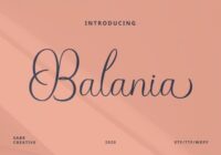 Balania Font - Featured Image