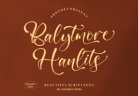 Balytmore Hanlits Font - Featured Image