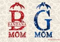 Bandana Mom Monogram Font - Featured Image