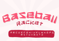 Baseball Racket Font - Featured Image