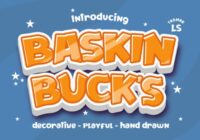 Baskin Bucks Font - Featured Image