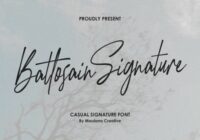 Battosain Signature Font - Featured Image