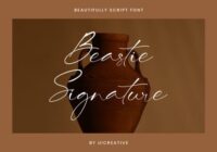 Beastie Signature Font - Featured Image