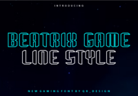 Beatrix Game Line Font - Featured Image