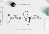 Beatrix Signature Font - Featured Image
