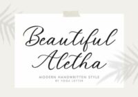 Beautiful Aletha Font - Featured Image