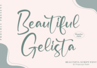 Beautiful Gelista Font - Featured Image