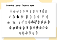 Beautiful Leaves Font - Featured Image