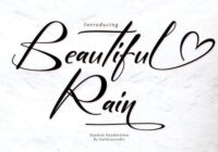 Beautiful Rain Font - Featured Image
