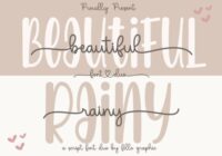Beautiful Rainy Duo Font - Featured Image