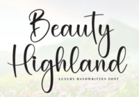 Beauty Highland Font - Featured Image
