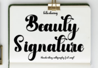 Beauty Signature Font - Featured Image