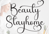 Beauty Stayhome Font - Featured Image