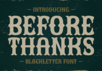 Before Thanks Font - Featured Image