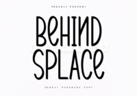 Behind Splace Font - Featured Image