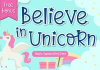 Believe in Unicorn Font - Featured Image