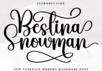 Bestina Snowman Font - Featured Image