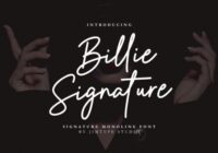 Billie Signature Font - Featured Image