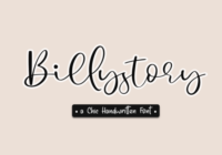 Billystory Font - Featured Image