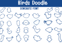 Birds Doodle Font - Featured Image