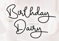 Birthday Dairy Font - Featured Image