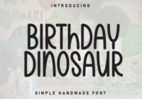 Birthday Dinosaur Font - Featured Image