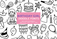 Birthday Girl Doodle Font - Featured Image
