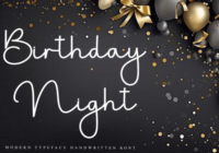 Birthday Night Font - Featured Image