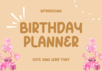 Birthday Planner Font - Featured Image