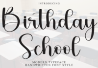 Birthday School Font - Featured Image