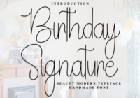 Birthday Signature Font - Featured Image