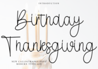 Birthday Thanksgiving Font - Featured Image