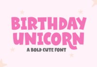 Birthday Unicorn Font - Featured Image
