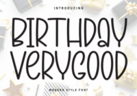 Birthday Verygood Font - Featured Image