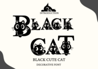 Black Cute Cat Font - Featured Image